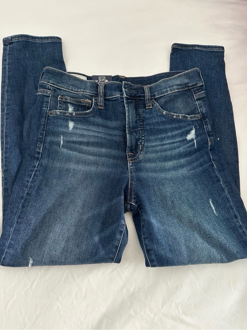 GAP Women's Indigo Skinny Jeans with Faded Detail